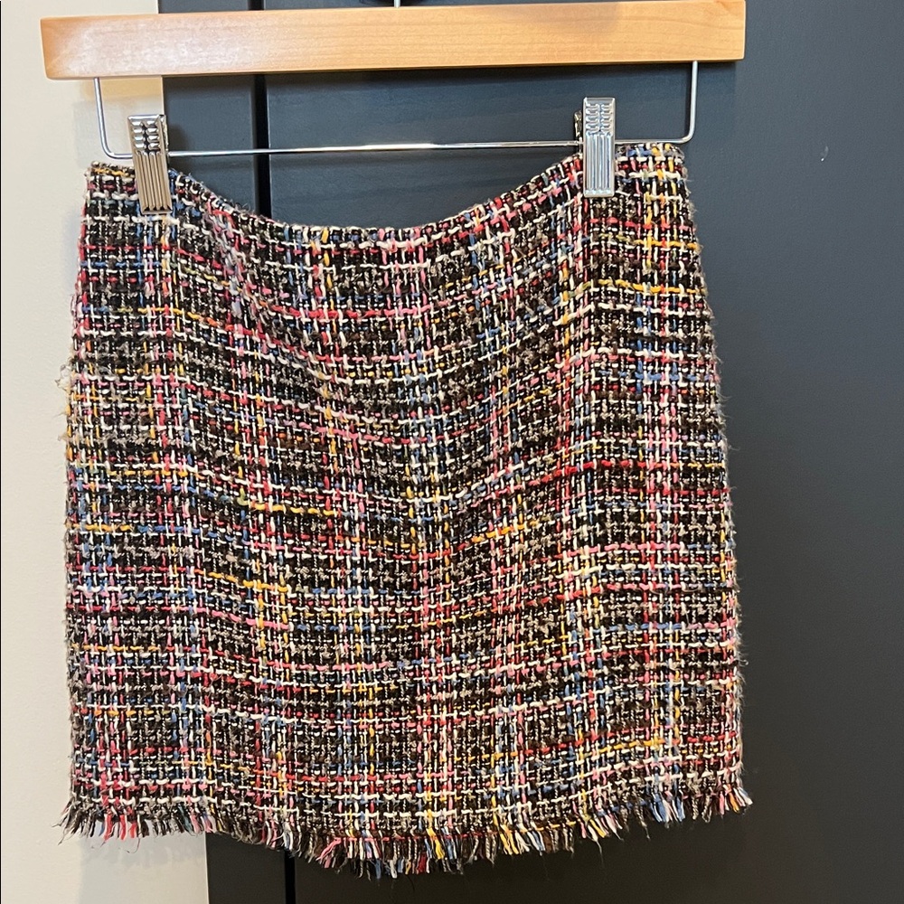 Chic Multicolor Tweed Skirt